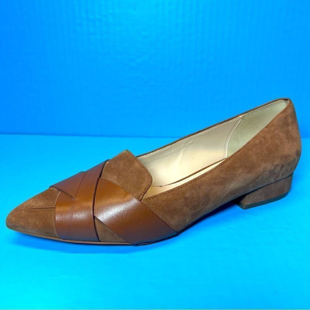 Cole Haan Womens Camila Point‎ Skimmer Suede Leather Flats Tan Brown 6B W15008